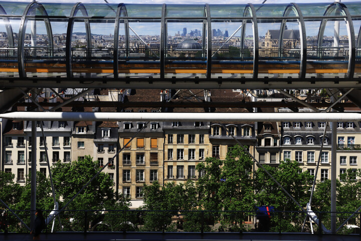 Photographie intitulée "Centre Pompidou" par Jean-Marie Virat, Œuvre d'art originale, Photographie numérique