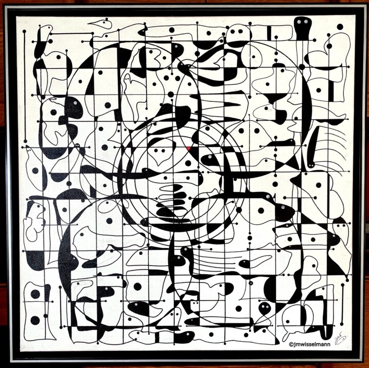 Painting titled ""VS0886"" by Jean Marie Wisselmann, Original Artwork, Acrylic Mounted on Wood Stretcher frame