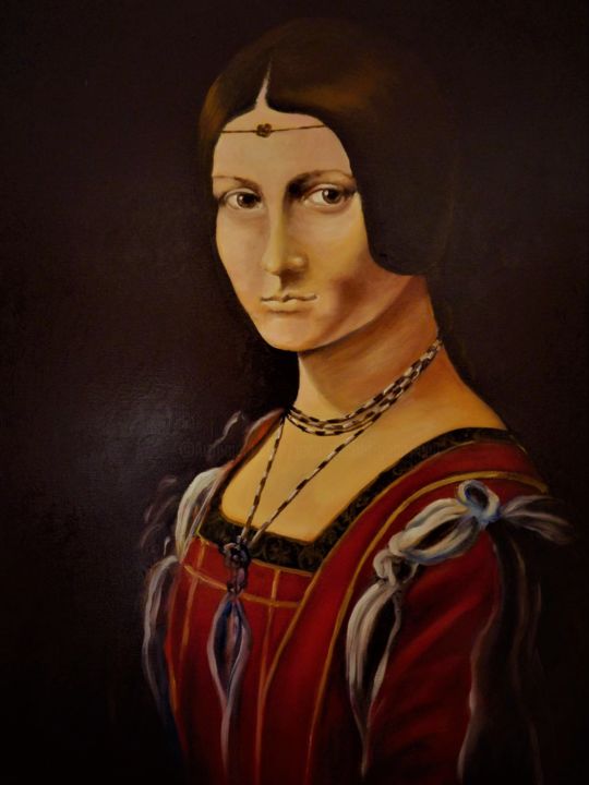 Painting titled "la belle ferronnière" by Jean Gaborieau, Original Artwork