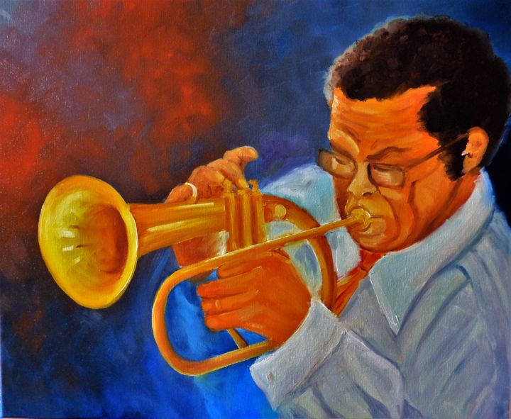 Peinture intitulée "jazz 2" par Jean Gaborieau, Œuvre d'art originale