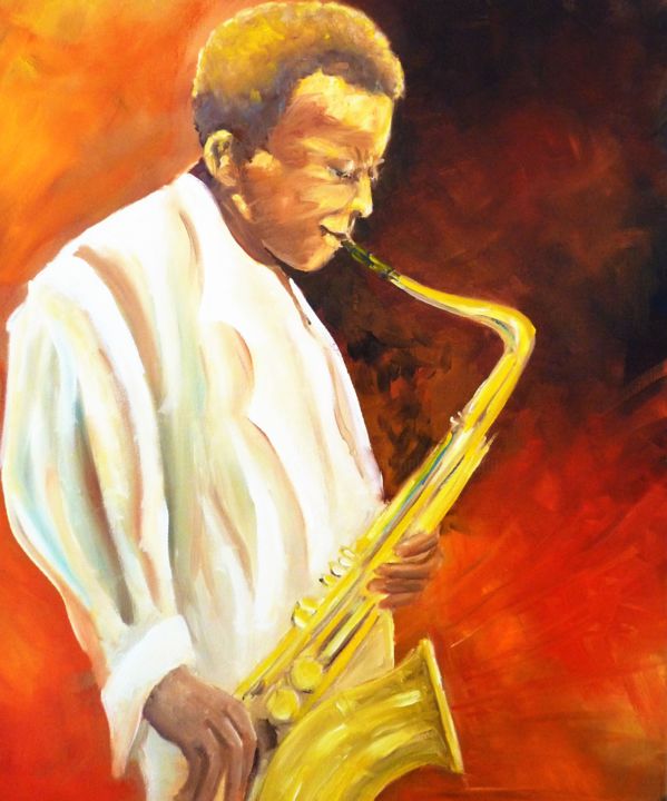 Painting titled "jazz 3" by Jean Gaborieau, Original Artwork