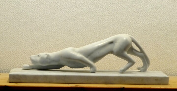 Skulptur mit dem Titel "CARRARA MARBLE ANIM…" von Jean-Michel Garino, Original-Kunstwerk, Stein