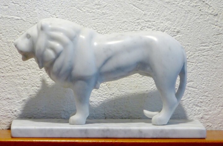 「Carrara Marble Anim…」というタイトルの彫刻 Jean-Michel Garinoによって, オリジナルのアートワーク, ストーン