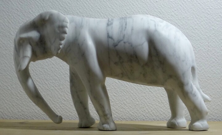 "Carrara Marble Wild…" başlıklı Heykel Jean-Michel Garino tarafından, Orijinal sanat, Taş