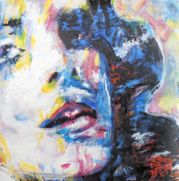 Pittura intitolato "copertina di rivist…" da Jean-Michel Goletto, Opera d'arte originale, Olio