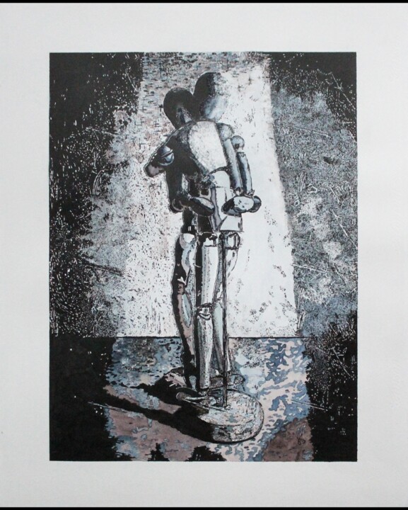 Dessin intitulée "Pour toujours, mon…" par Jean-Michel Legras, Œuvre d'art originale, Encre Monté sur Aluminium