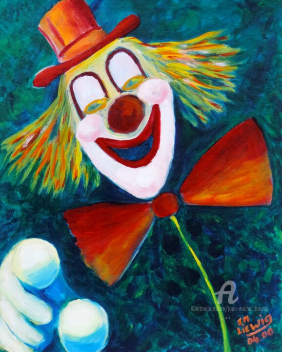 Painting titled "CLOWN" by Jean-Michel Liewig, Original Artwork, Other