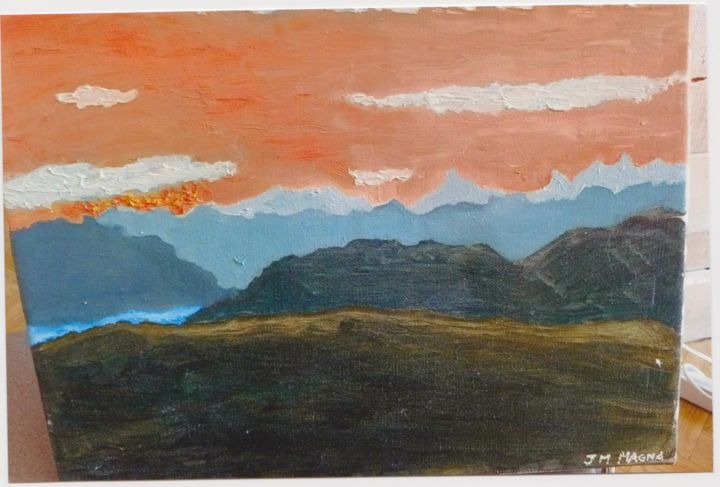 Peinture intitulée "Montagnes septentri…" par Jean Michel Magna, Œuvre d'art originale