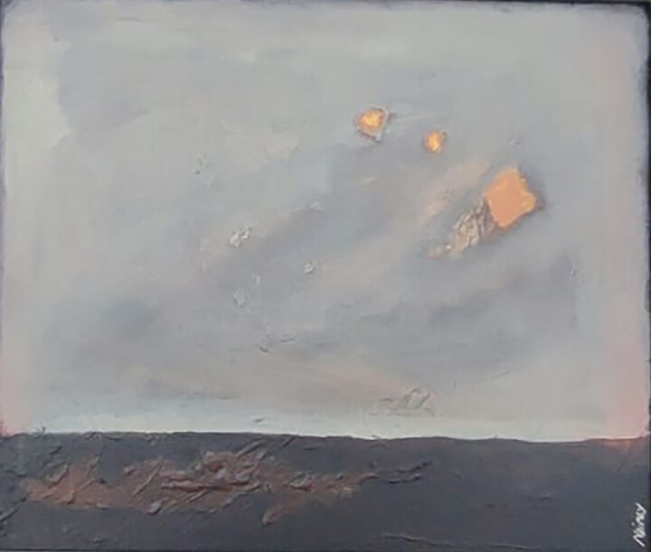 Pittura intitolato "Paysage 1" da Jean-Michel Noirey, Opera d'arte originale, Acrilico