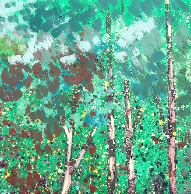 Peinture intitulée "foret85" par Jean-Michel Rackelboom, Œuvre d'art originale, Huile