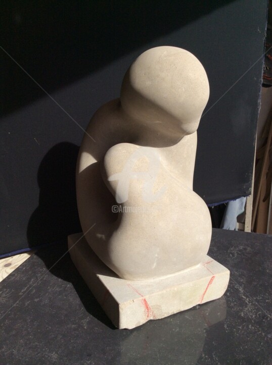 Sculpture titled "Moment de douceur" by Jean Noël Gilabert, Original Artwork, Stone