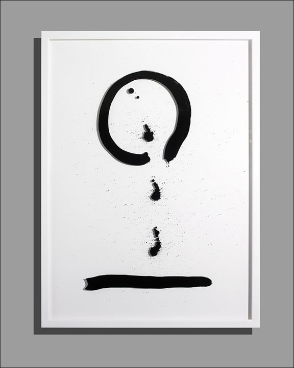 Drawing titled "'La Réponse'." by Jean-Noël L'Harmeroult, Original Art, Ink Mounted on Wood Panel