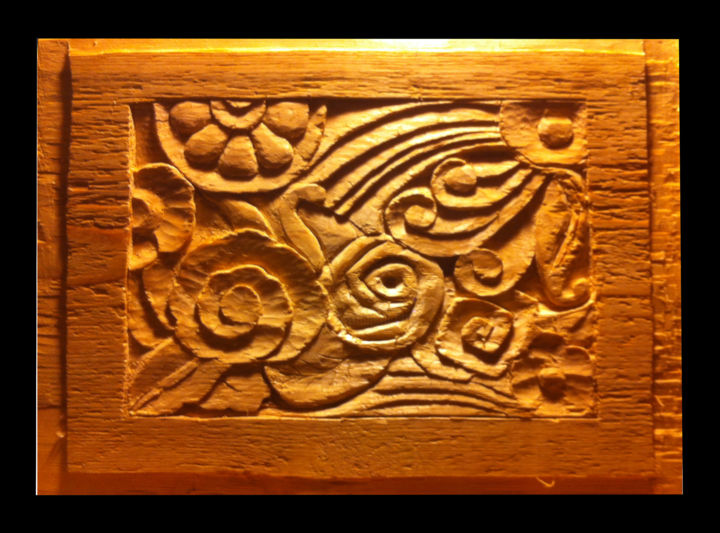 Sculpture intitulée "Bas relief.jpg" par Jnm, Œuvre d'art originale, Bois