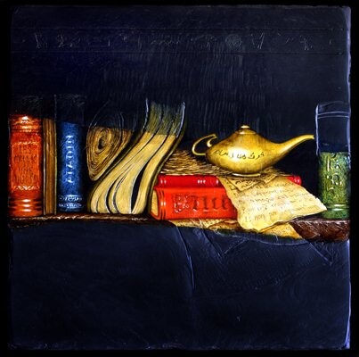 Картина под названием "Aladin" - Jean-Noël Riou, Подлинное произведение искусства, Масло