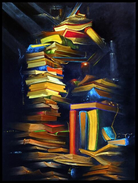 Peinture intitulée "les mots oubliés" par Jean-Noël Riou, Œuvre d'art originale, Huile