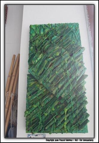 Painting titled "Rolling leafs" by Jean Pascal Salomez, Original Artwork, Oil