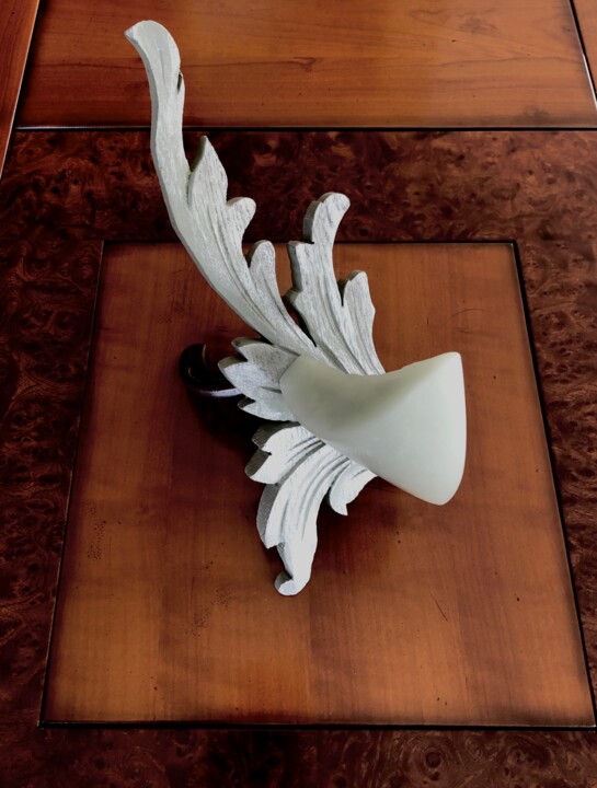 Sculpture intitulée "Oiseau Hybride" par Jean-Paul Baudry, Œuvre d'art originale, Bois