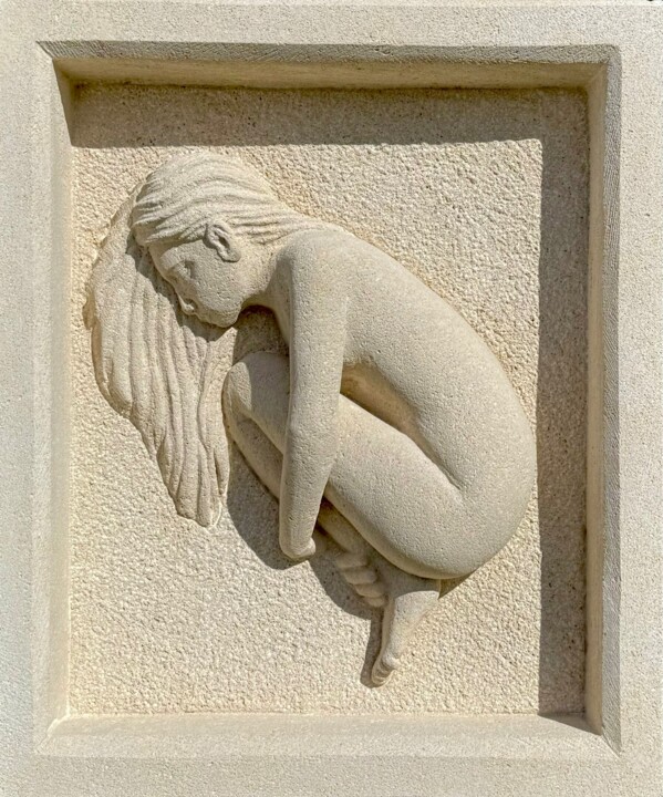 Sculpture titled "IMAGINE" by Jean-Paul Baudry, Original Artwork, Stone