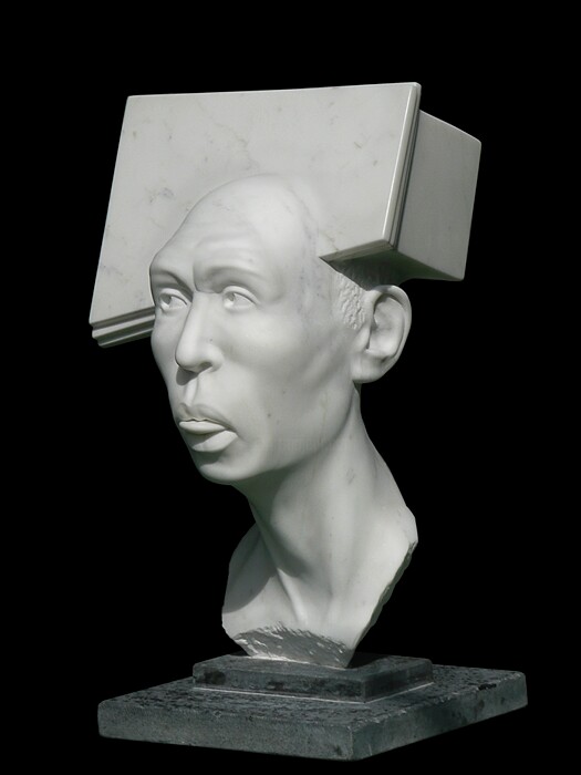 Sculpture titled "Homo Erectus" by Jean-Paul Daire, Original Artwork