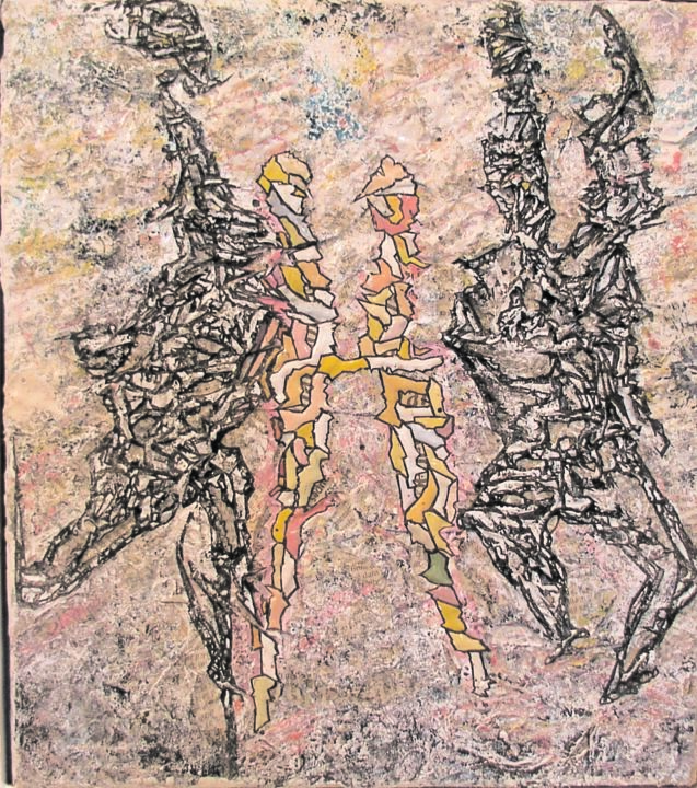 Malarstwo zatytułowany „APPROCHE” autorstwa Ducarteron, Oryginalna praca, Akwarela Zamontowany na Karton