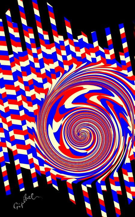 Digitale Kunst getiteld "La Toupie" door Gipéhel, Origineel Kunstwerk, 2D Digital Work