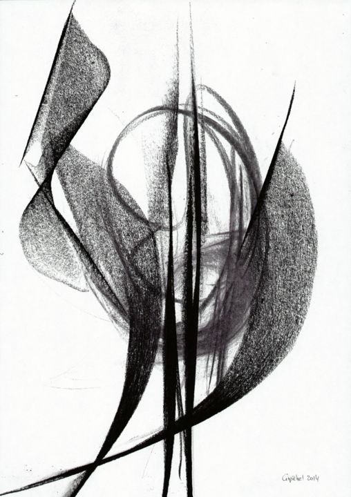 Dessin intitulée "Arpège-03" par Gipéhel, Œuvre d'art originale, Fusain