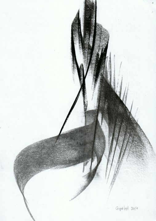 Dessin intitulée "Arpège-11" par Gipéhel, Œuvre d'art originale, Fusain