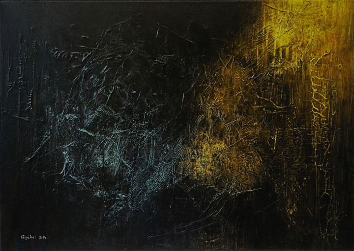 Peinture intitulée "Il y eut un soir, i…" par Gipéhel, Œuvre d'art originale, Acrylique