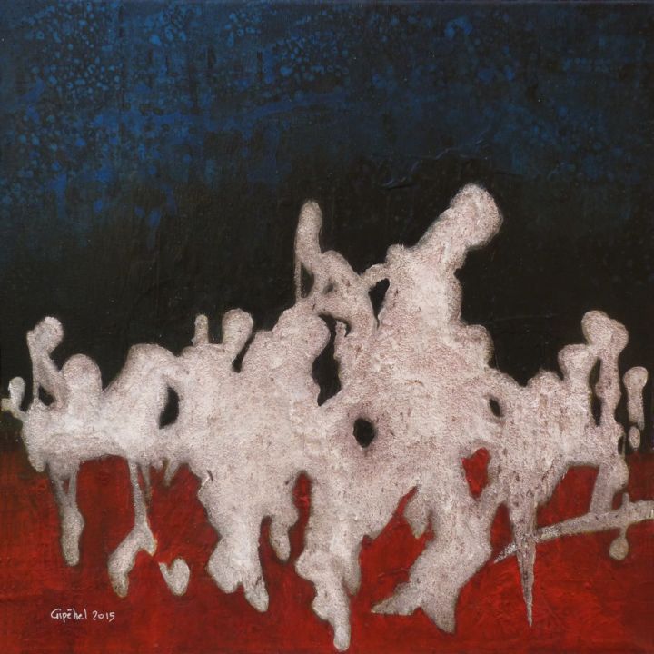Peinture intitulée "La Traversée du Dés…" par Gipéhel, Œuvre d'art originale, Acrylique