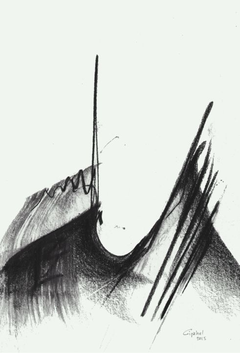 Dibujo titulada "Solo 02 - Fats Nava…" por Gipéhel, Obra de arte original, Carbón
