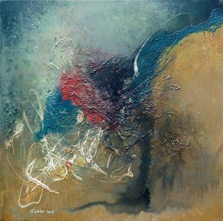 Painting titled "A La Croisée des Ch…" by Gipéhel, Original Artwork, Acrylic