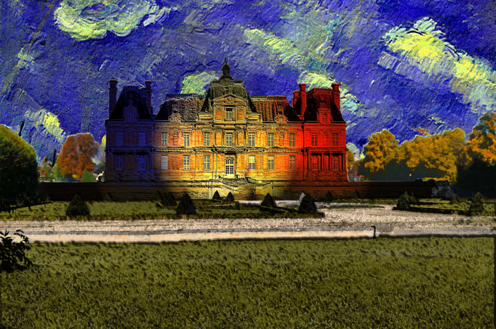 Digital Arts titled "château de Maisons-…" by Jean-Paul Martin, Original Artwork, Photo Montage