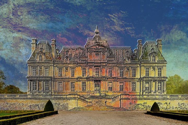 Arte digital titulada "château de Maisons-…" por Jean-Paul Martin, Obra de arte original, Trabajo Digital 2D