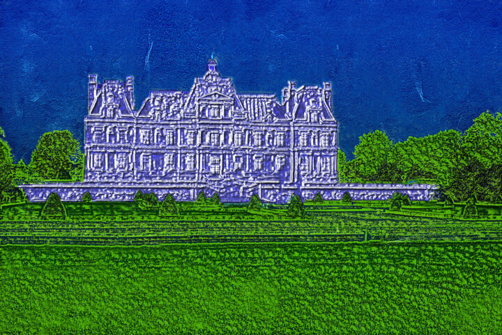 Photographie intitulée "Château de Maisons-…" par Jean-Paul Martin, Œuvre d'art originale, Travail numérique 2D