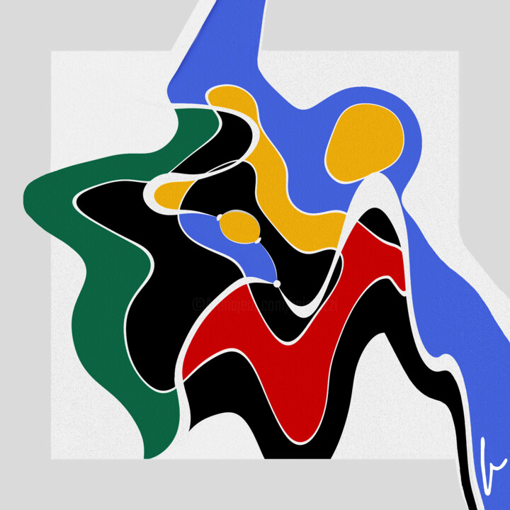 Arte digitale intitolato "Nulla dies sine lin…" da Jean Paul Pierozzi, Opera d'arte originale, Pittura digitale