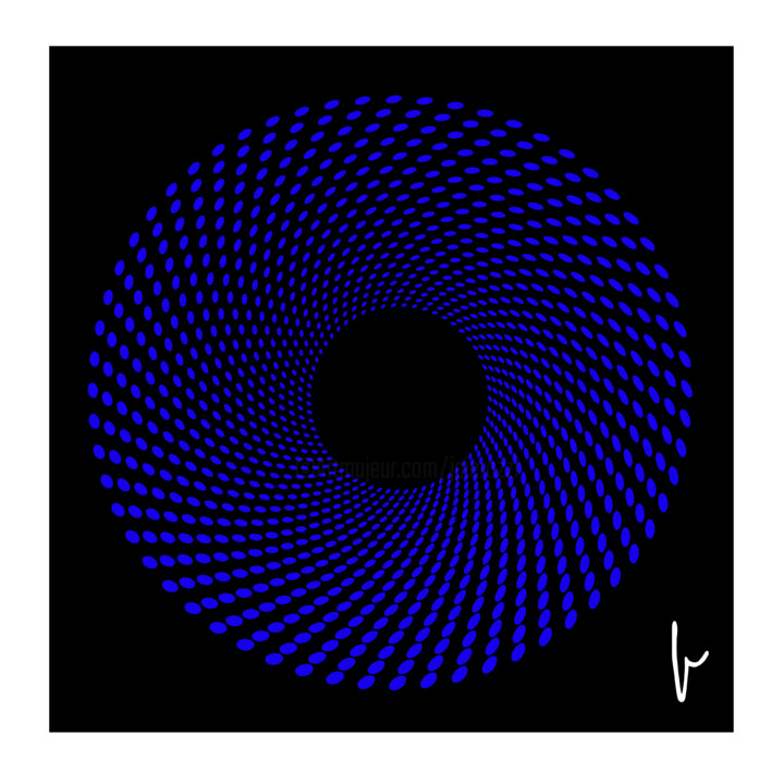 Arts numériques intitulée "Black Hole" par Jean Paul Pierozzi, Œuvre d'art originale, Peinture numérique