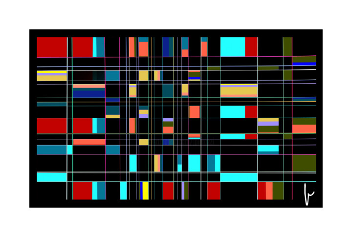 Digital Arts με τίτλο "Squares and not ful…" από Jean Paul Pierozzi, Αυθεντικά έργα τέχνης, Ψηφιακή ζωγραφική