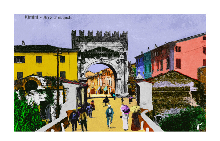 Fotografia intitulada "Rimini 900' - Arco…" por Jean Paul Pierozzi, Obras de arte originais, Fotografia Manipulada