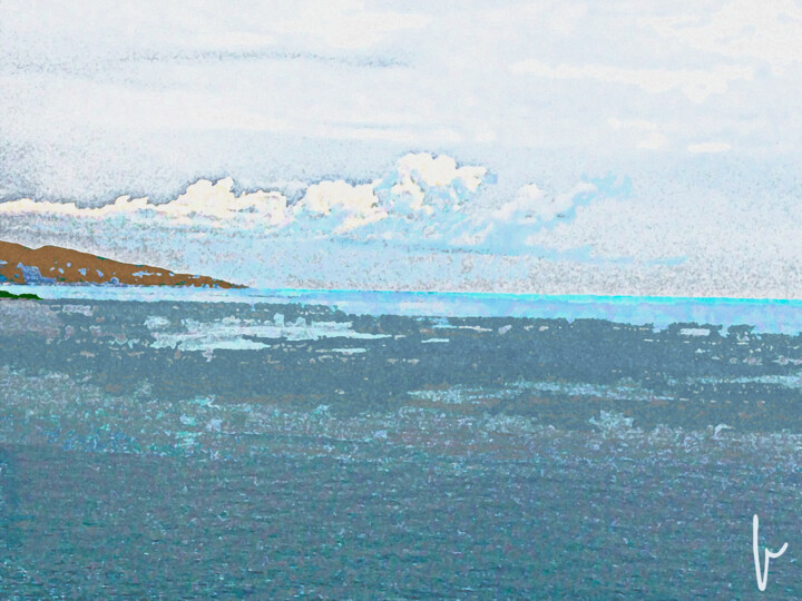 Digital Arts titled "Marine de Nice" by Jean Paul Pierozzi, Original Artwork, Digital Painting