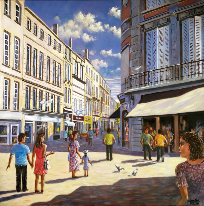 Pintura intitulada "Vie paisible" por Jean-Paul Ramon, Obras de arte originais, Óleo Montado em Armação em madeira