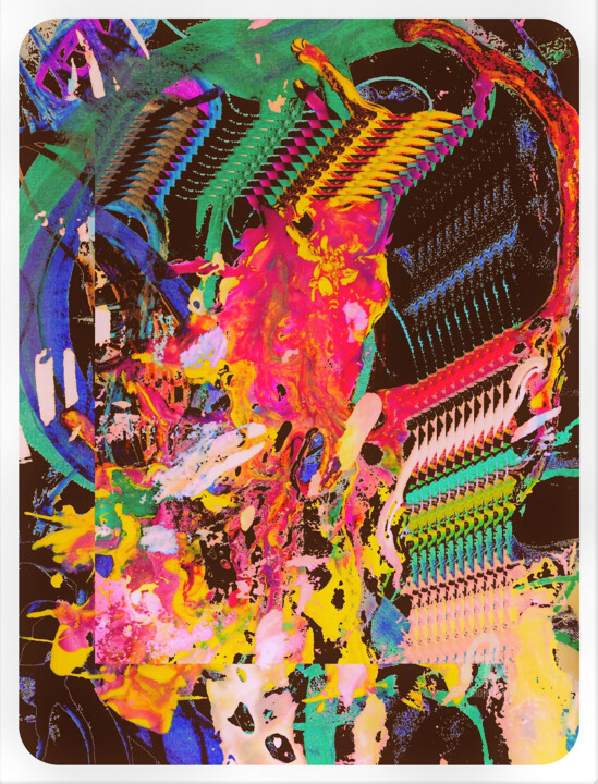 Arts numériques intitulée "Particule" par Jean Philippe Desmoulins, Œuvre d'art originale, Peinture numérique