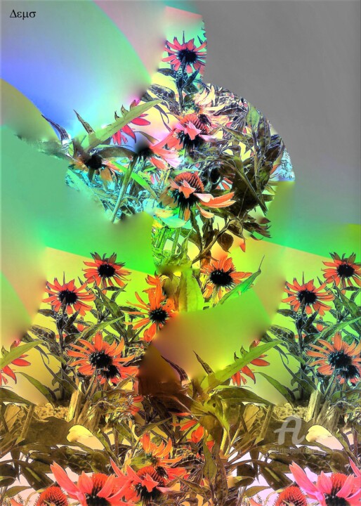 Photography titled "Miss Flower" by Jean Philippe Desmoulins, Original Artwork, Manipulated Photography