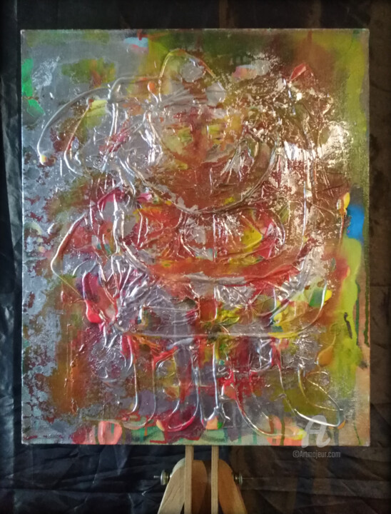 Painting titled "Antaress" by Jean Philippe Desmoulins, Original Artwork, Acrylic Mounted on Wood Stretcher frame