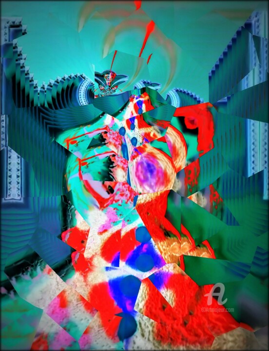 Digitale Kunst mit dem Titel "Étamine" von Jean Philippe Desmoulins, Original-Kunstwerk, 3D Modellierung