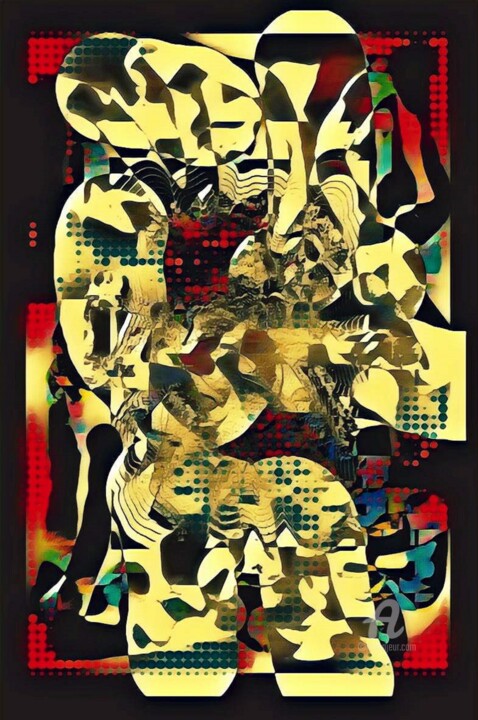 Цифровое искусство под названием "Ikan" - Jean Philippe Desmoulins, Подлинное произведение искусства, Акрил