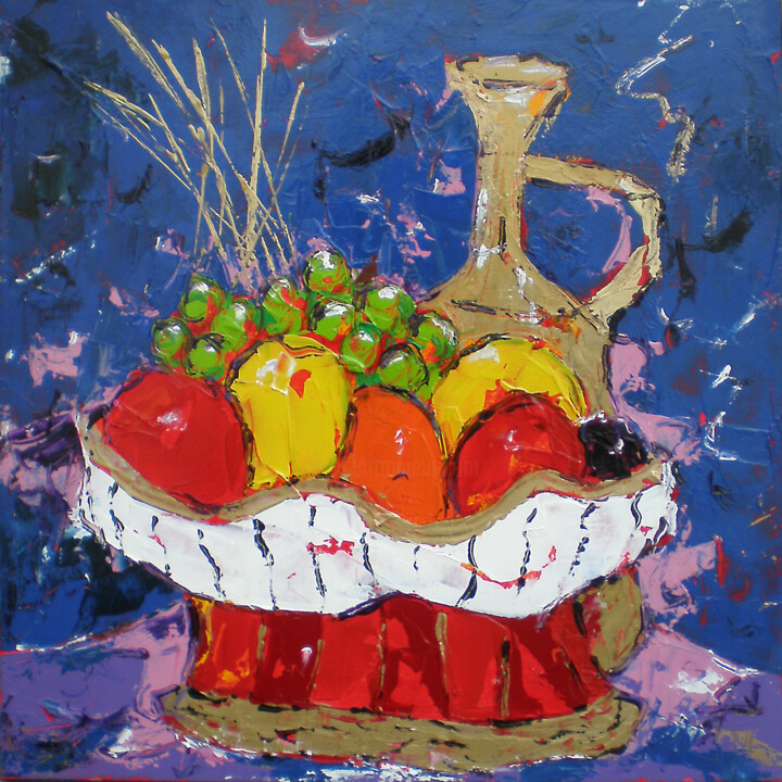 Peinture intitulée "Nature morte 1" par Jean-Pierre Borderie, Œuvre d'art originale