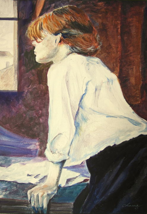 Painting titled "la-blanchisseuse.jpg" by Jean Pierre Das, Original Artwork