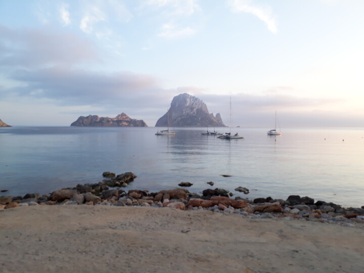 Photography titled "Le rocher à Ibiza" by Jean-Pierre Duquaire, Original Artwork, Digital Photography