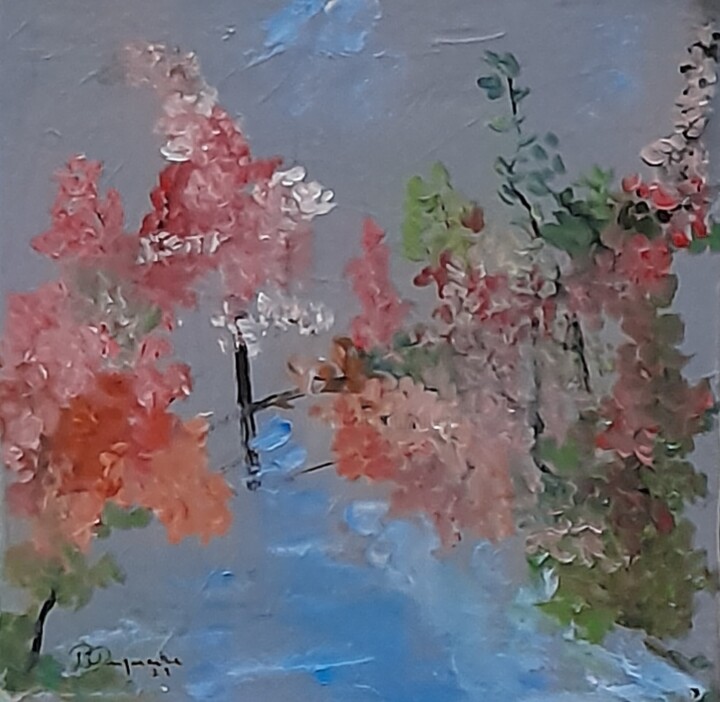 Peinture intitulée "Le printemps arrive" par Jean-Pierre Duquaire, Œuvre d'art originale, Huile