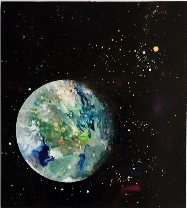 Peinture intitulée "terre" par Jean Pierre Fourrey, Œuvre d'art originale, Acrylique